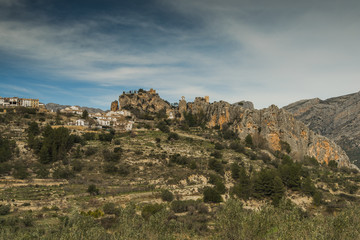 Ancient city of Polop in Costa Blanca,Alicante, Spain