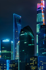 high-rise buildings in modern city,Shanghai,China.