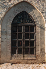 Castle Window in Gothic Architecture in Europe