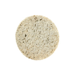 Used make-up cleaning round sponge isolated