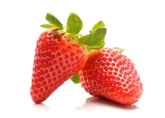 Fresh sweet strawberry isolated on white