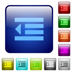 Decrease text indentation color square buttons