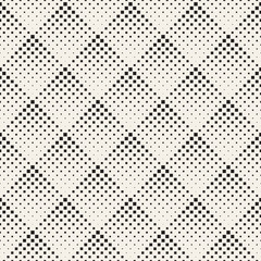 Stylish Minimalistic Halftone Grid. Vector Seamless Black and White Pattern
