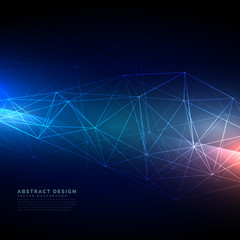 abstract technology wireframe mesh in digital style