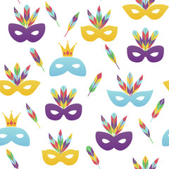 Mardi Gras seamless pattern