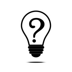 Lamp and Question mark icon vector