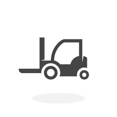 Forklift loader Icon. Vector logo on white background