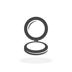 Mirror with powder Icon. Vector logo on white background