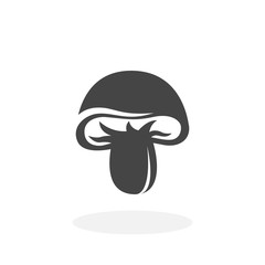 Mushroom Icon. Vector logo on white background