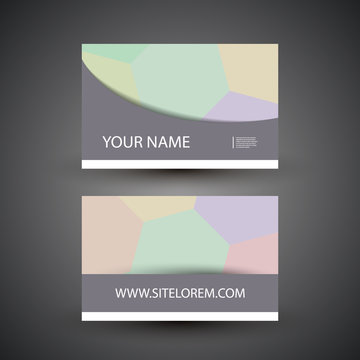 Business or Gift Card Design with Hexagonal Pattern