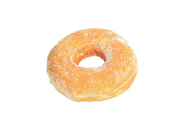 Sugar donuts isolated, as white background or print card