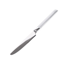 Metal dinner knife isolated