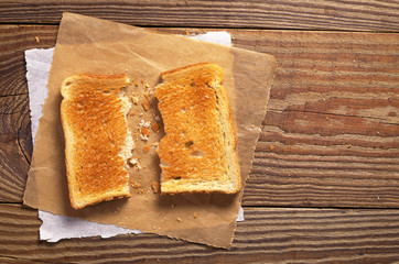 Slices of toasted bread