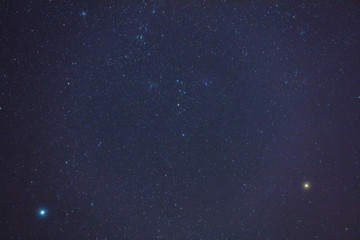 Obraz premium Milky way stars on a dark sky.