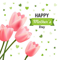 Vector Illustration of a Happy Mothers Day Greeting Card Design