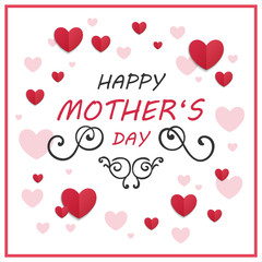 Obraz na płótnie Canvas Vector Illustration of a Happy Mothers Day Greeting Card Design