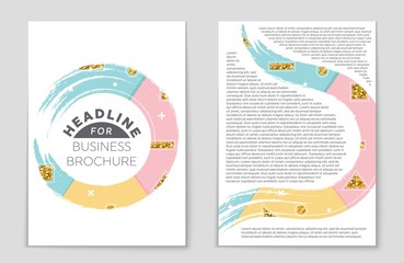 Obraz premium Abstract vector layout background set. For art template design, list, front page, mockup brochure theme style, banner, idea, cover, booklet, print, flyer, book, blank, card, ad, sign, sheet,, a4.