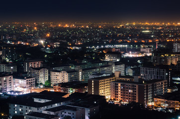 Bangkok city View at night time.Thailand