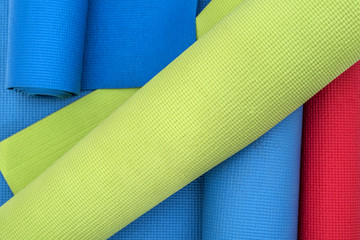 Colorful exercise mats