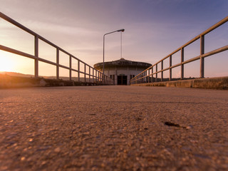 Obraz premium Lighthouse with Beautiful Sunset