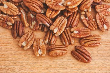 Raw organic pecan nuts