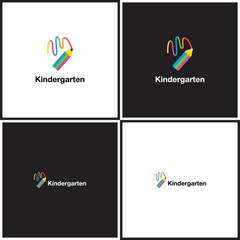 Vector eps logotype or illustration about children education center