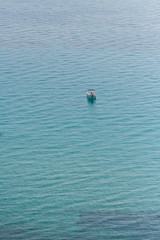 Lonely boat in the sea