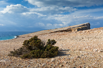 View of the natural landscape on Donoussa island.