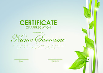 Certificate of appreciation template