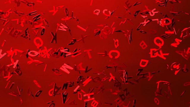 Red Alphabets On Red Background.
Loop able 3DCG render Animation.