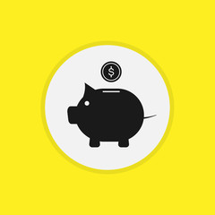 Piggy bank icon Vector.