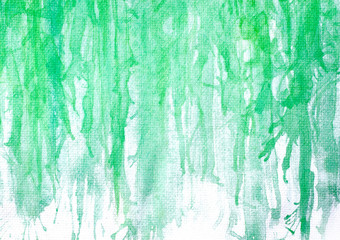 abstract hand painted green watercolor on painting paper background and texture.