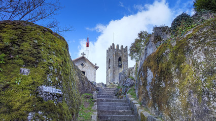 GUIMARAES, PORTUGAL - Architecture of the Toural square of Historic Centre of Guimaraes, Portugal. UNESCO World Heritage