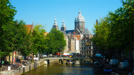 Naklejka premium Cathedral in Amsterdam, Netherlands