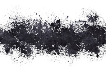 Fototapeta na wymiar Stripe of black paint stains