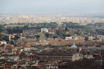 Fototapeta premium View from Gianicolo hill, Rome, Italy 