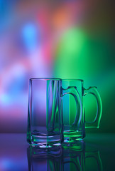 Still life. Glass wineglass of beer