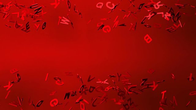 Red Alphabets On Red Background.
Loop able 3DCG render Animation.