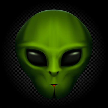 alien in transparent dark