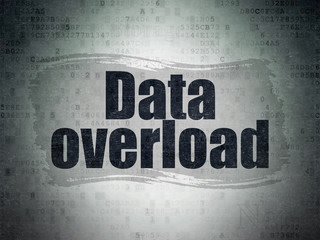 Information concept: Data Overload on Digital Data Paper background