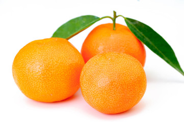 Orange fruits isolated on white background cutout.