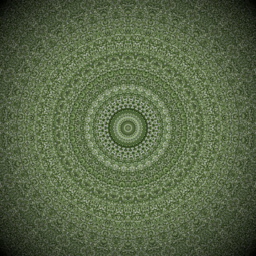 Mandala in Grün, Weiß und Sand, Hintergrund,  moderne Kunst, geeignet für Hypnose, Meditation, Mystik, Esoterik, Ornament, Kaleidoskop, Kachel, Bollywood, abstrakt, orientalisch, Entspannung