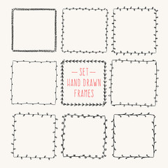 Vintage vector drawing frames to your template.