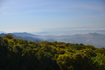 Mountain landscape with cloud sky