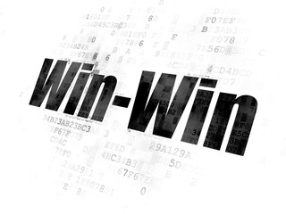 Fototapeta premium Business concept: Win-Win on Digital background