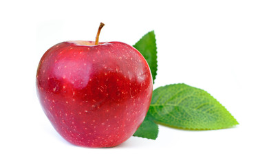 Red apple closeup isolated