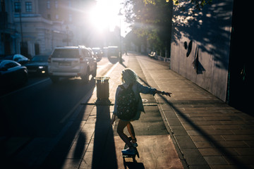 the girl on a skateboard
