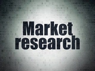 Marketing concept: Market Research on Digital Data Paper background