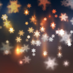 Abstract Glitter Snow Fall - Vector Illustration.