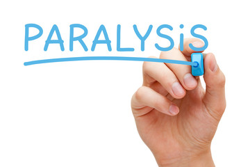 Paralysis Handwritten With Blue Marker